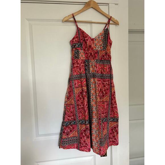 Old Navy Patchwork Floral Midi Dress - Picture 4 of 11